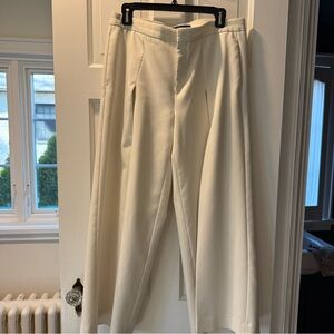 Banana republic wide-leg single pleat Cream Pants
